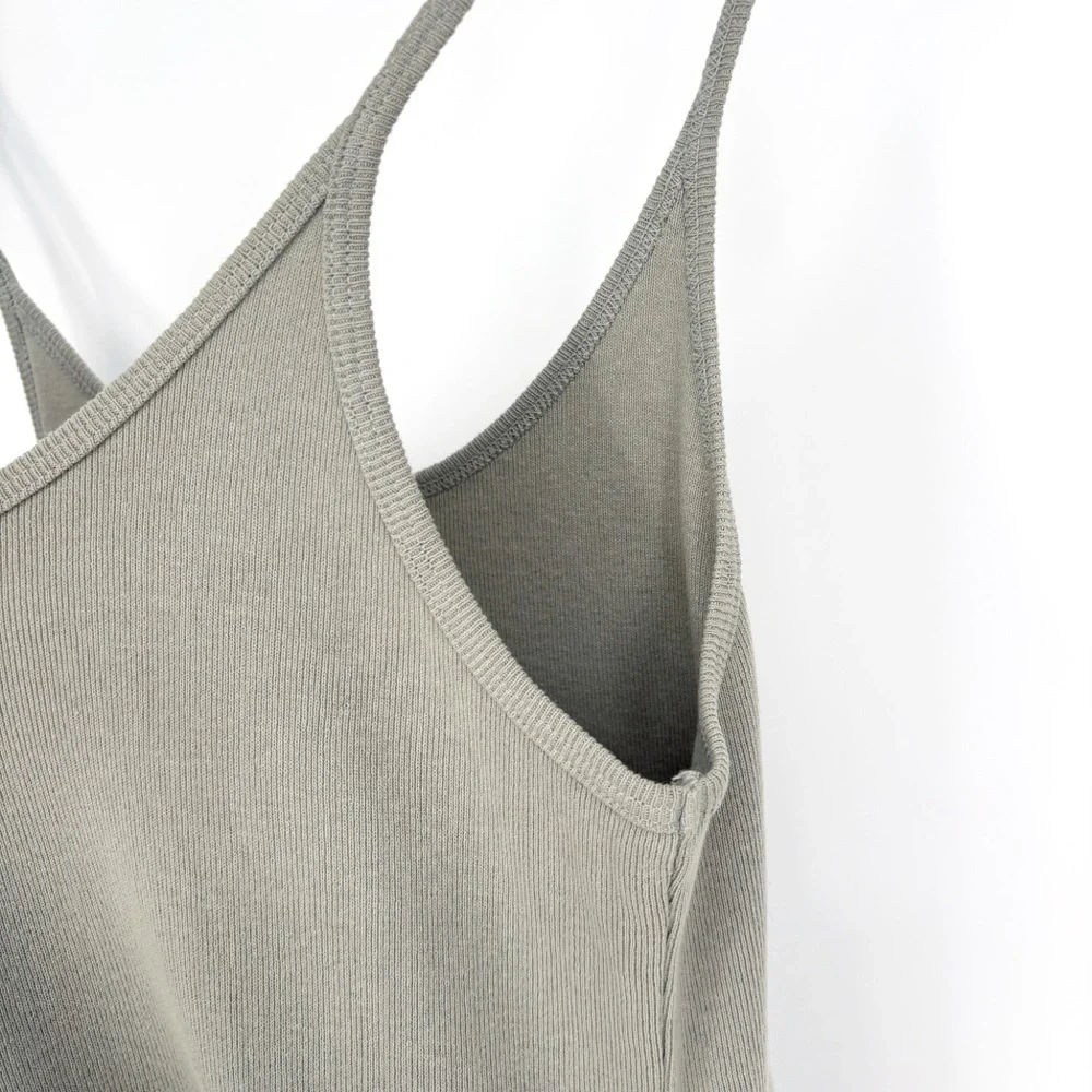 LASZLO Ruby Ribbed Cami Maxi Dress in Sage Gree S - Picture 5 of 9